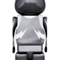 Bearbrick x KISS The Spaceman 100% & 400% Set Chrome Ver.