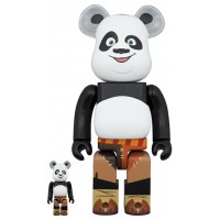 Набор фигурок (7см и 28см) Bearbrick x Kung Fu Panda 100% & 400% Set
