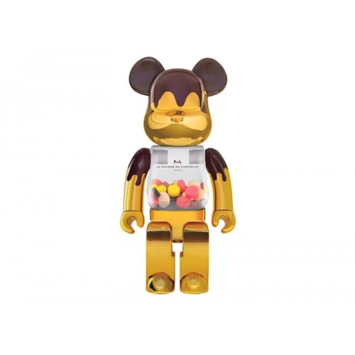 Оригинальная большая фигурка Bearbrick x La Maison du Chocolat 1000% Brown/Gold - 70см