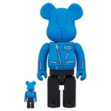 Набор фигурок (7см и 28см) Bearbrick x Lewis Leathers Cyclone 100% & 400% Set