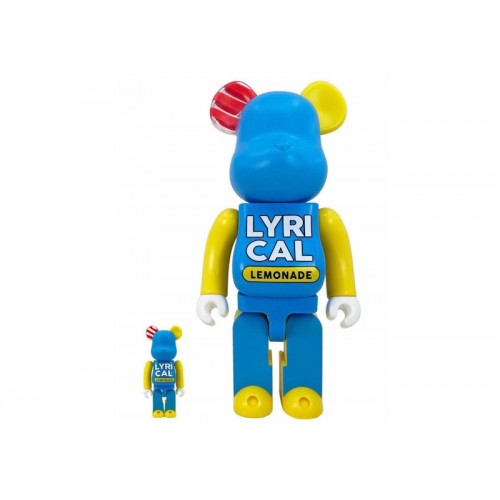 Оригинальный набор фигурок Bearbrick x Lyrical Lemonade DesignerCon Exclusive 100% & 400% Set - 7см и 28см