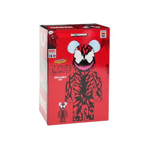 Оригинальный набор фигурок Bearbrick x Marvel Carnage 100% & 400% Set - 7см и 28см
