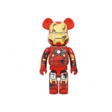 Большая фигурка (70см) Bearbrick x Marvel Iron Man 3 (Iron Man Mark VII Damage Ver.) 1000%