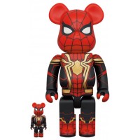 Набор фигурок (7см и 28см) Bearbrick x Marvel Spider-Man (Integrated Suit) 100% & 400% Set