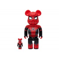 Набор фигурок (7см и 28см) Bearbrick x Marvel Spider-Man: No Way Home (Spider-Man Upgraded Suit) 100% & 400% Set