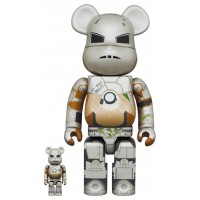 Набор фигурок (7см и 28см) Bearbrick x Marvel The Infinity Saga Iron Man Mark I 100% & 400% Set