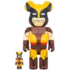 Набор фигурок (7см и 28см) Bearbrick x Marvel X-Men Wolverine (Brown Ver.) 100% & 400% Set