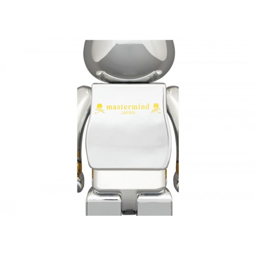 Оригинальный набор фигурок Bearbrick x mastermind JAPAN 100% & 400% Set Silver - 7см и 28см