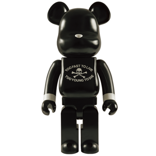 Оригинальная большая фигурка Bearbrick x Mastermind Japan 1000% Black - 70см