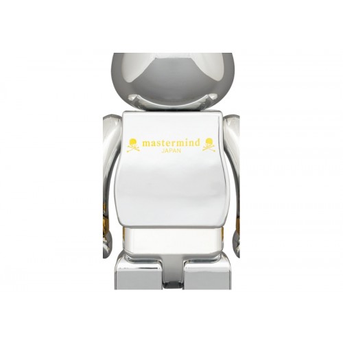 Оригинальная большая фигурка Bearbrick x mastermind JAPAN 1000% Silver - 70см