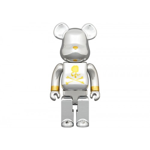 Оригинальная большая фигурка Bearbrick x mastermind JAPAN 1000% Silver - 70см