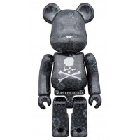 Bearbrick x Mastermind World 100% & 400% Set Black Bandana