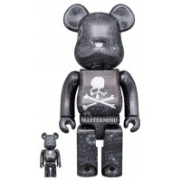 Bearbrick x Mastermind World 100% & 400% Set Black Bandana