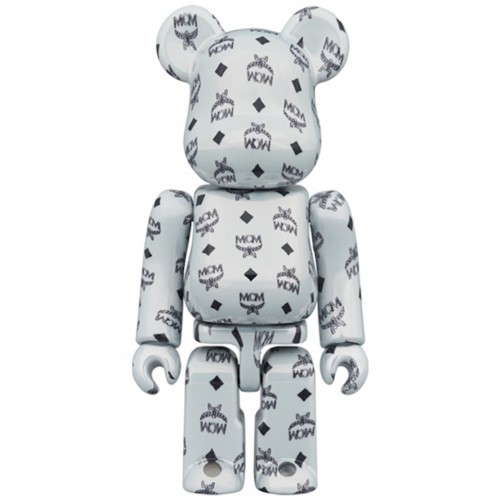 Оригинальный набор фигурок Bearbrick x MCM 100% & 400% Set White Chrome Ver. - 7см и 28см