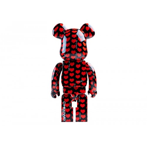 Оригинальная большая фигурка Bearbrick x Medicom Black Hearts 1000% - 70см