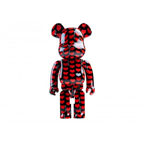 Оригинальная большая фигурка Bearbrick x Medicom Black Hearts 1000% - 70см