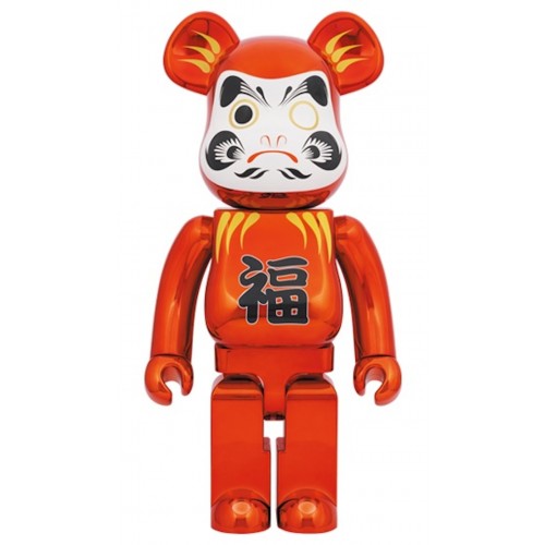 Оригинальная большая фигурка Bearbrick x Medicom Toy Daruma Red Plating 1000% - 70см