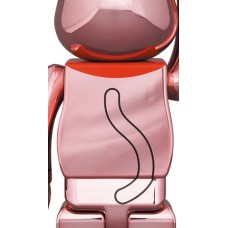 Bearbrick x Medicom Toy Maneki Neko Good Luck Peach Gold Plated 100% & 400% Set