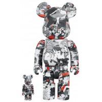 Набор фигурок (7см и 28см) Bearbrick x MEEWEE x Suehiro Maruo Shoujo Tsubaki 100% & 400% Set