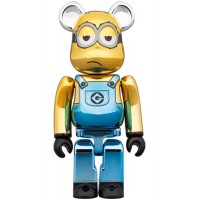 Bearbrick x Minions Kevin Chrome Ver. 100% & 400% Set