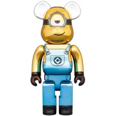 Bearbrick x Minions Stuart Chrome Ver. 100% & 400% Set