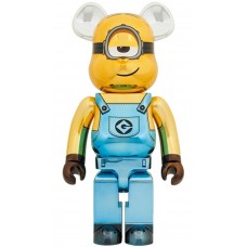Большая фигурка (70см) Bearbrick x Minions Stuart Chrome Ver. 1000%