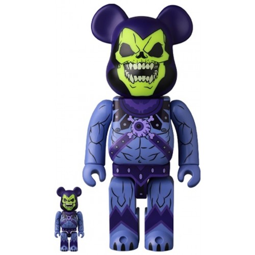 Оригинальный набор фигурок Bearbrick x Mishka x Masters of The Universe Skeletor 100% & 400% Set - 7см и 28см