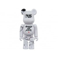 Bearbrick x Nas x APPLEBUM 100% & 400% Set White