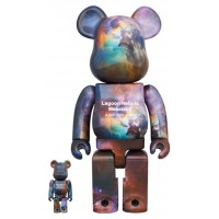 Набор фигурок (7см и 28см) Bearbrick x NASA Hubble Space Telescope Lagoon Nebula (Messier 8) 100% & 400% Set