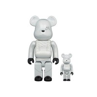 Набор фигурок (7см и 28см) Bearbrick x Nike SB 2020 100% & 400% Set White