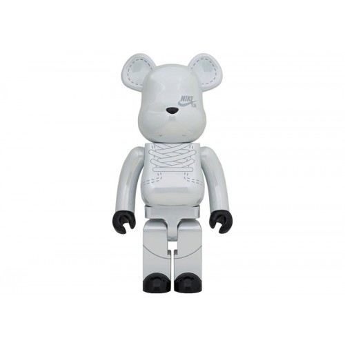 Оригинальная большая фигурка Bearbrick x Nike SB 2020 1000% White - 70см