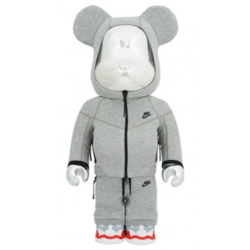 Оригинальная большая фигурка Bearbrick x Nike Tech Fleece N98 1000% - 70см