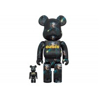 Набор фигурок (7см и 28см) Bearbrick x Oasis Knebworth 1996 (Liam Gallagher) 100% & 400% Set