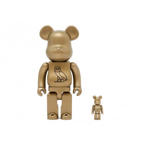 Оригинальный набор фигурок Bearbrick x OVO 100% & 400% Set Gold - 7см и 28см