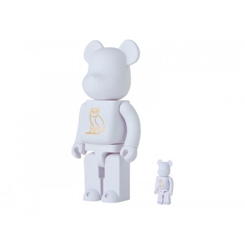 Набор из двух фигурок Bearbrick x OVO 100% & 400% Set Pearl White - 7см и 28см.