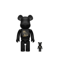 Набор фигурок (7см и 28см) Bearbrick x OVO OG Owl 100% & 400% Collectible Set Black