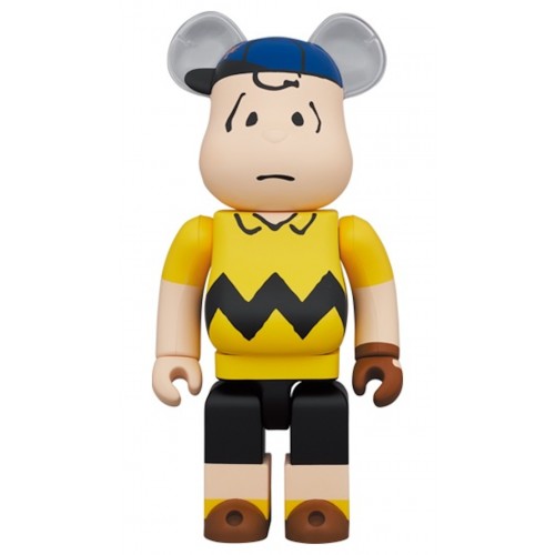 Оригинальная большая фигурка Bearbrick x Peanuts x MLB New York Mets Charlie Brown 1000% - 70см