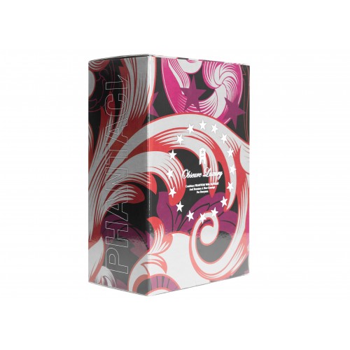 Оригинальный набор фигурок Bearbrick x PHANTACi 17th Anniversary 100% & 400% Set Pink Purple Black - 7см и 28см