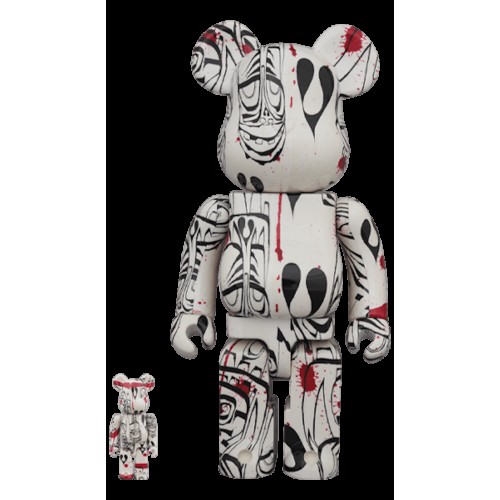 Набор из двух фигурок Bearbrick x PHIL FROST 100% & 400% Set - 7см и 28см.