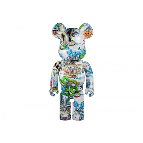 Оригинальная большая фигурка Bearbrick x Philipp Plein 1000% Multi - 70см