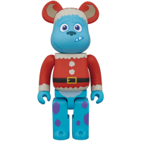 Набор фигурок (7см и 28см) Bearbrick x Pixar Sully Santa and 100% & 400% Set Red
