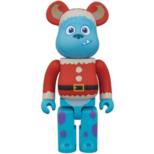 Оригинальный набор фигурок Bearbrick x Pixar Sully Santa and 100% & 400% Set Red - 7см и 28см