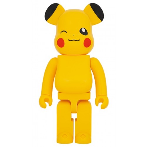 Оригинальная большая фигурка Bearbrick x Pokémon Pikachu Female Ver. 1000% Yellow - 70см
