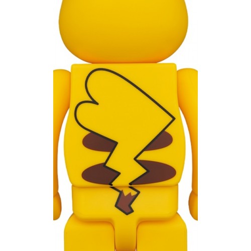 Оригинальная фигурка Bearbrick x Pokémon Pikachu Female Ver. 400% Yellow - 28см