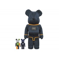 Набор фигурок (7см и 28см) Bearbrick x Porter Tanker 100% & 400% Set Iron Blue