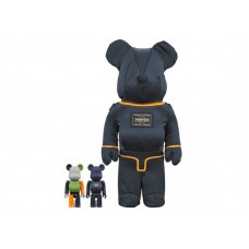 Набор фигурок (7см и 28см) Bearbrick x Porter Tanker 100% & 400% Set Iron Blue