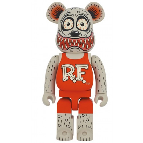 Оригинальная большая фигурка Bearbrick x Rat Fink 1000% Gray Ver. - 70см