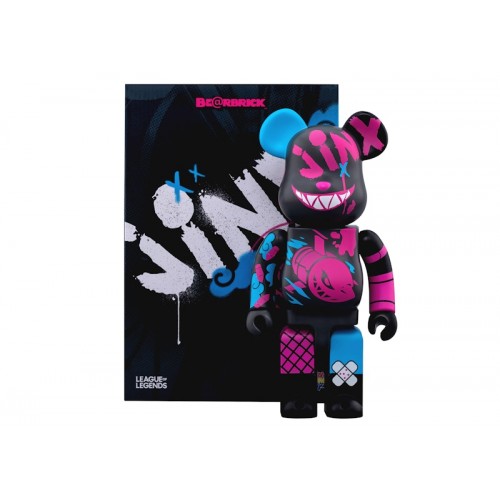 Оригинальный набор фигурок Bearbrick x Riot Games Jinx 100% & 400% Set - 7см и 28см
