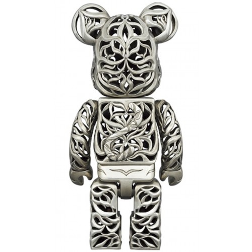 Оригинальная фигурка Bearbrick x Royal Selangor Tiger 400% Silver - 28см