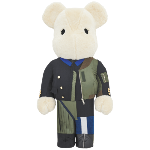 Оригинальная большая фигурка Bearbrick x Sacai AW18 Version 1000% Multi - 70см